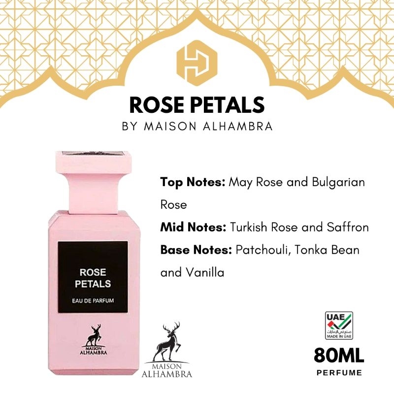 Maison Alhambra Rose Petals,Bright Peach, & Lovely Cherie EDP - 80Ml (2.7  Oz) |Maison fragrance. (AMAZING BUNDLE)