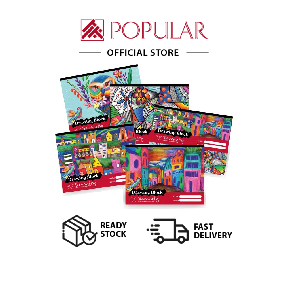 [Bundle of 5] Pop Artz Drawing Block 375 x 278mm / Paper Products