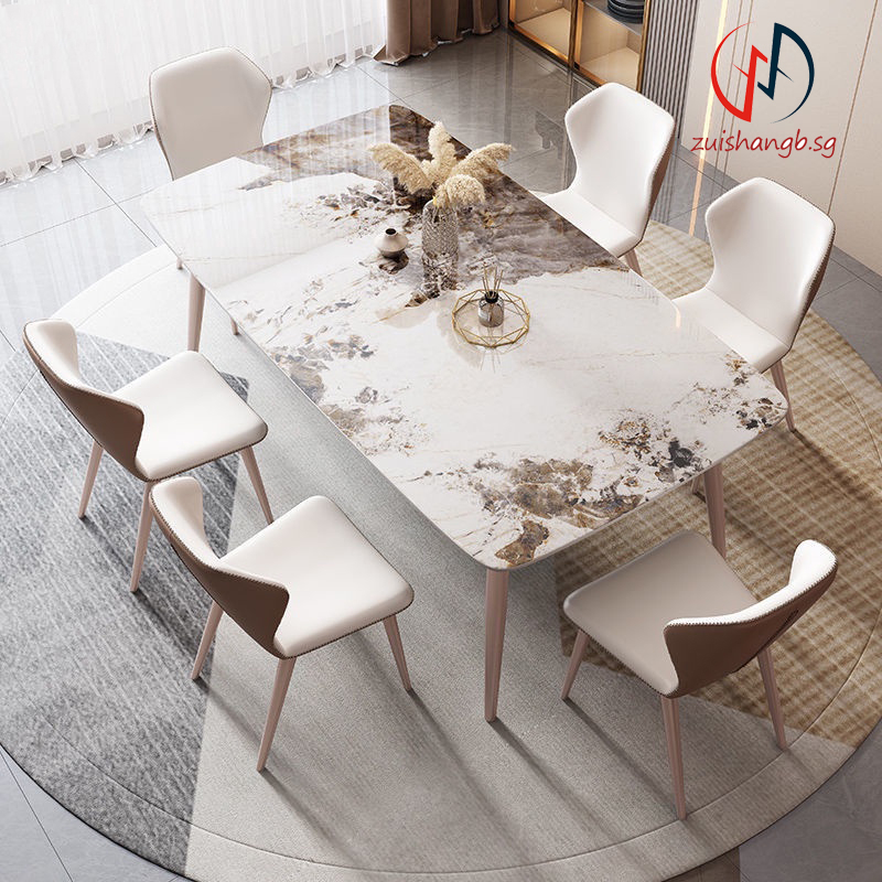 HDB Marble Dinner Table And Chair Restaurant Modern Marble Table ...