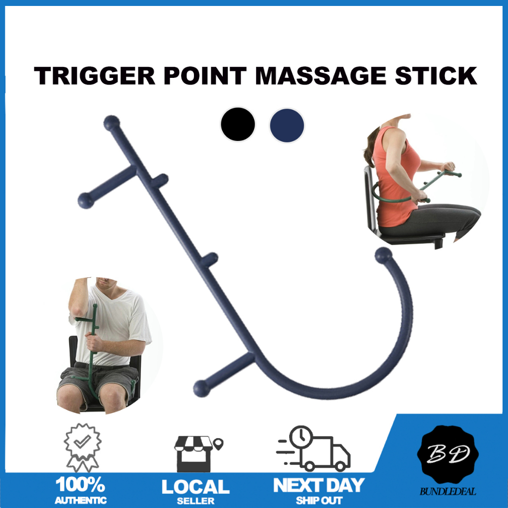 🚀 Sg Self Massage Cane Stick Hook Bar Thera Cane Trigger Point Tool Acupoint Hook Massage Back