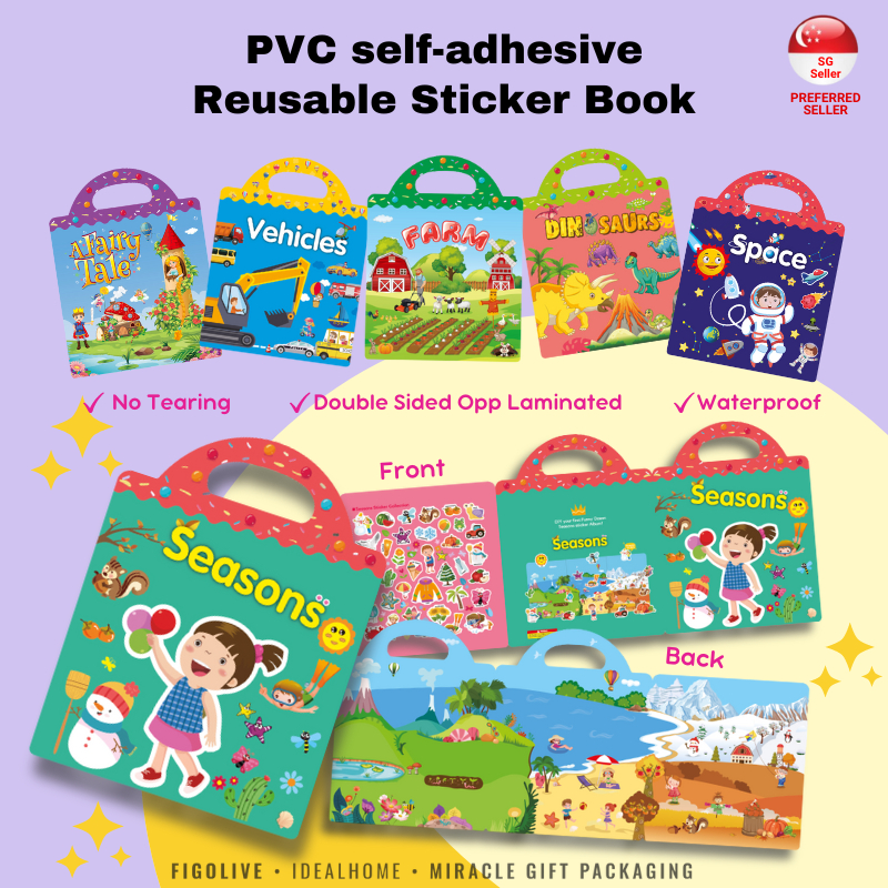 Reusable Sticker Book for Kids with Theme / Educational Learning