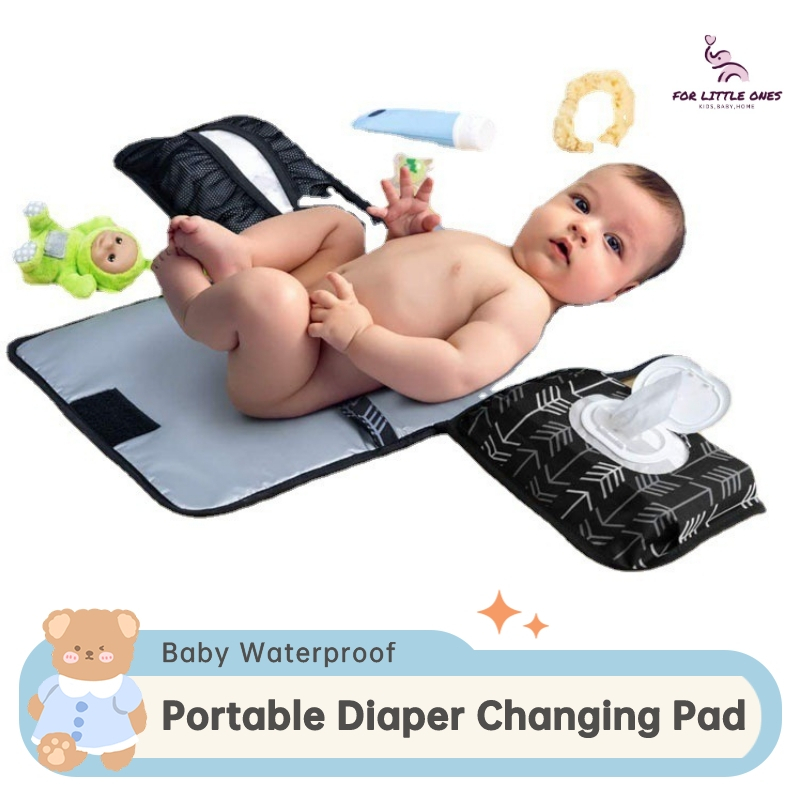 Portable Diaper Changing Pad Portable Changing pad for Newborn Girl Boy Baby Changing Pad with Smart Wipes Pocket