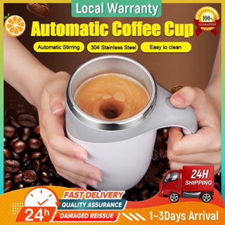 400ml Portable Automatic Stirring Coffee Cup With Magnetic Stirrer,  Stainless Steel And