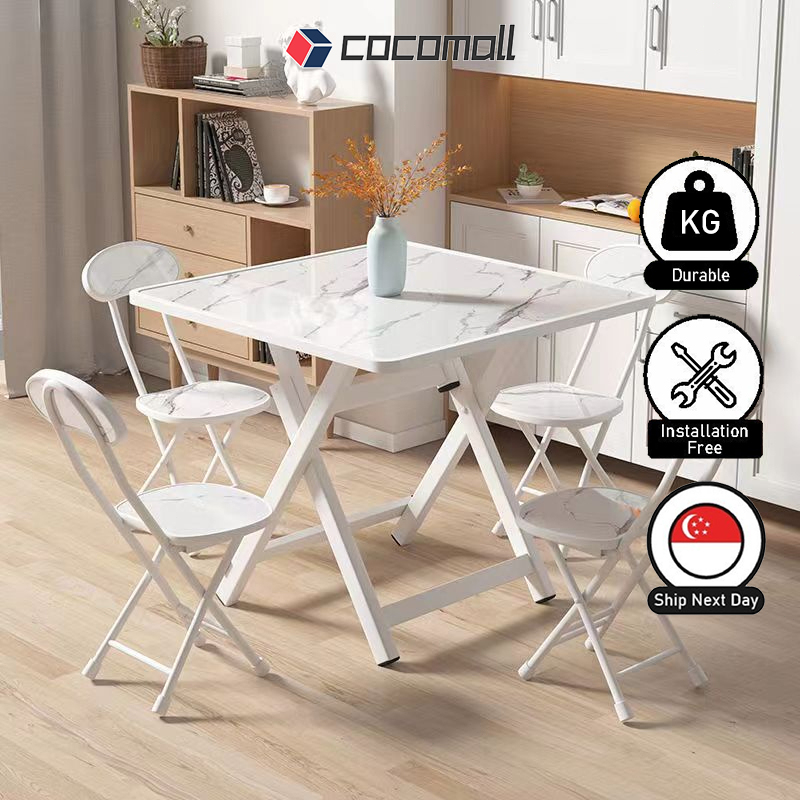 [SG Stock]🔥 Foldable Table 80*80*72CM No Installation Required chairs