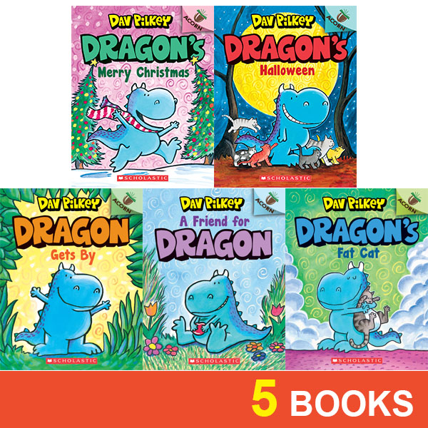 [SG Stock] Dragon Tales Series By Dav Pilkey (5 Books) Point Readable ...