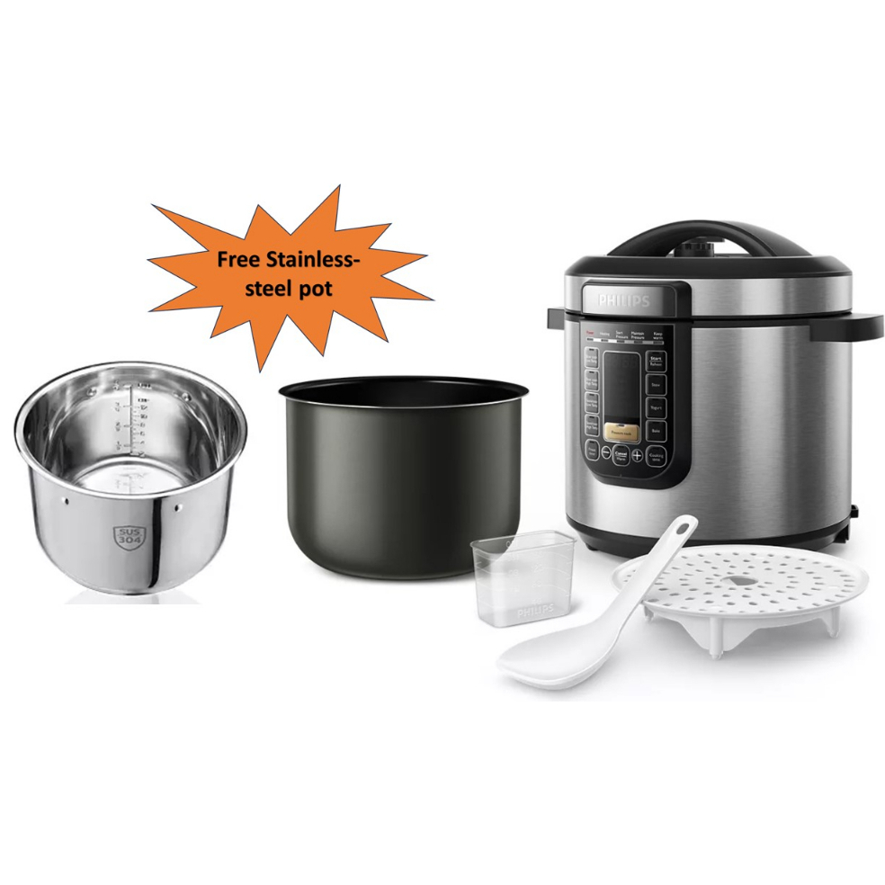 Philips HD2237 Viva Collection All In One Pressure Cooker 6 Litres 1000W