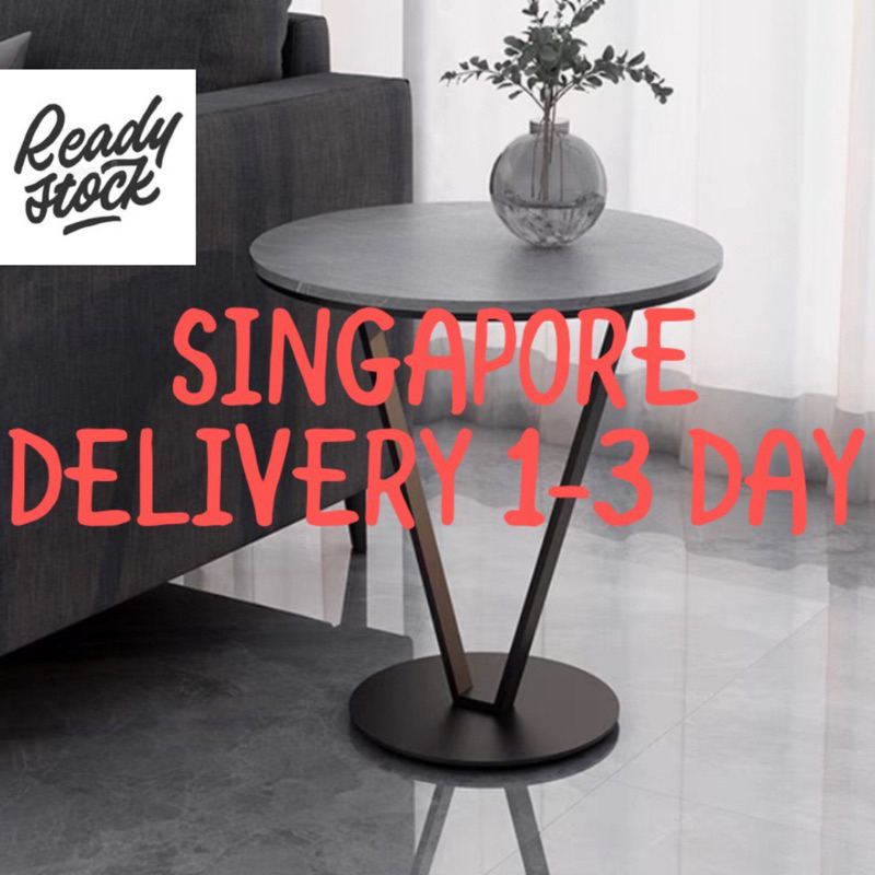 SINGAPORE INSTOCK Tessa Rock slab side table room corner sofa round