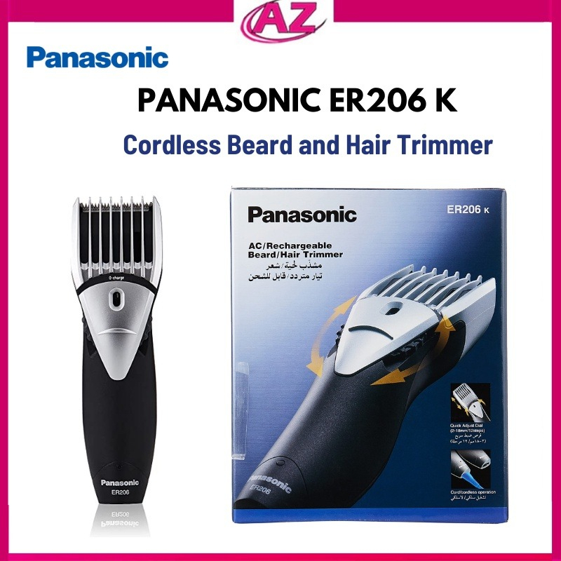 Panasonic ER206 Rechargeable (Beard and Hair Trimmer) | Shopee Singapore