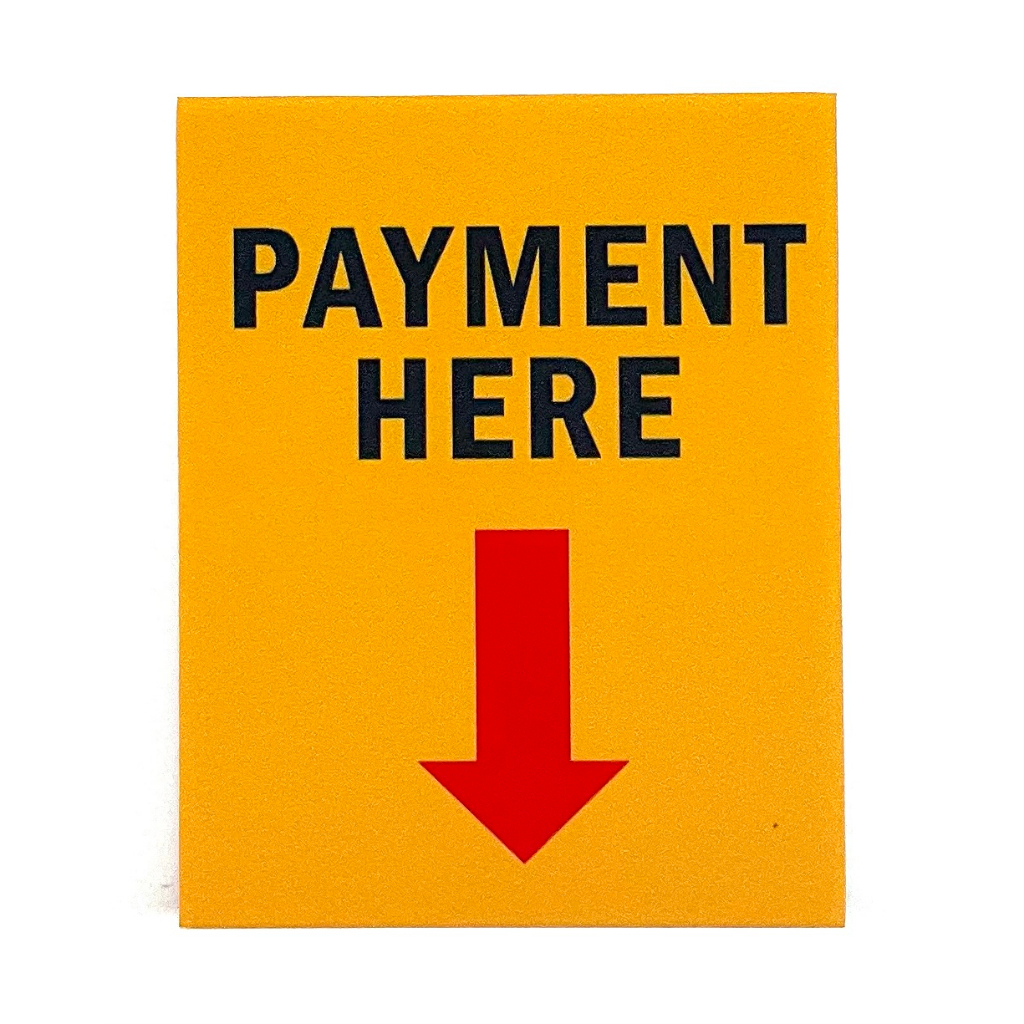 Payment Here Signage With Red Arrow 80mm X 100mm Shopee Singapore