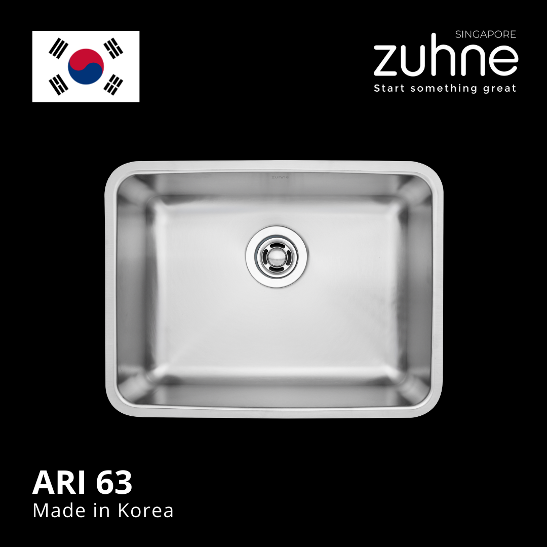 ZUHNE Ari Stainless Steel Undermount Kitchen Sink, Made in Korea Shopee Singapore