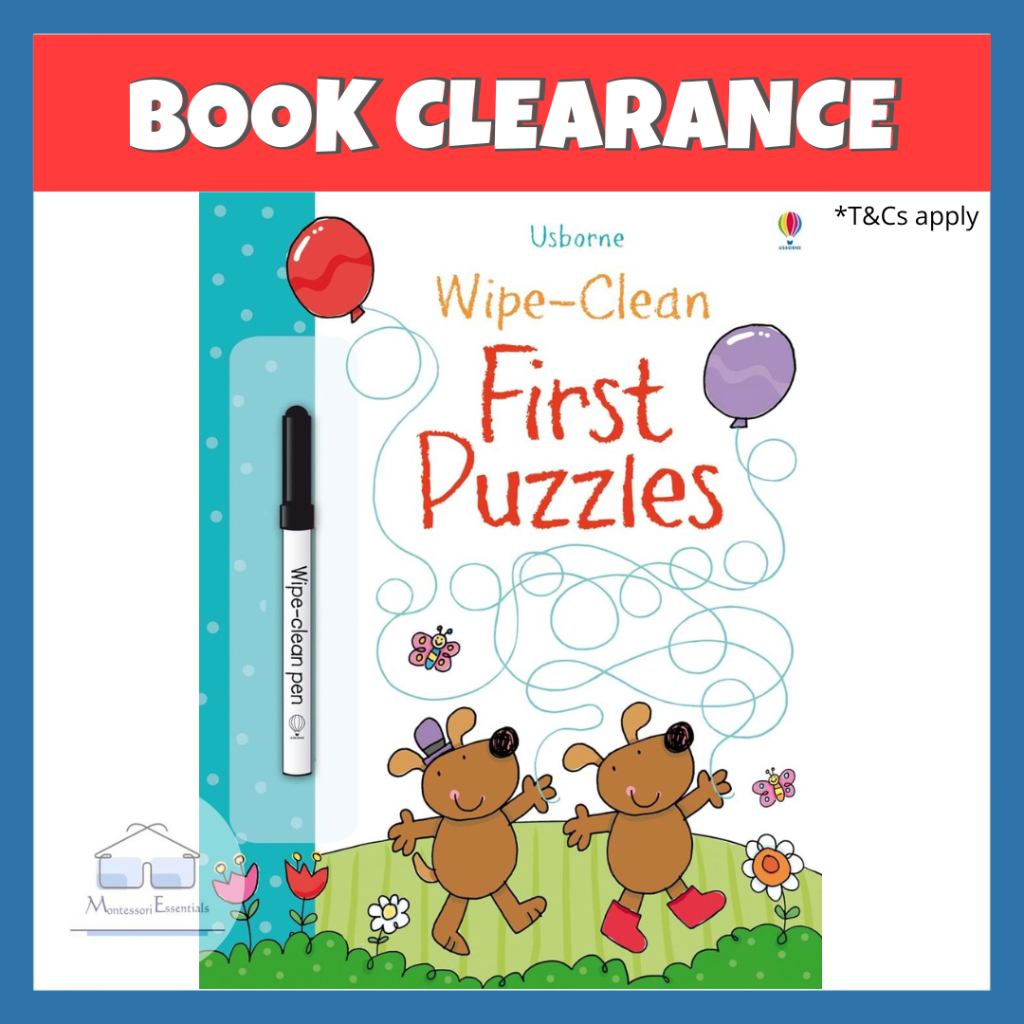 (First Puzzles) Usborne Wipe Clean Book Children Early Educational Fun
