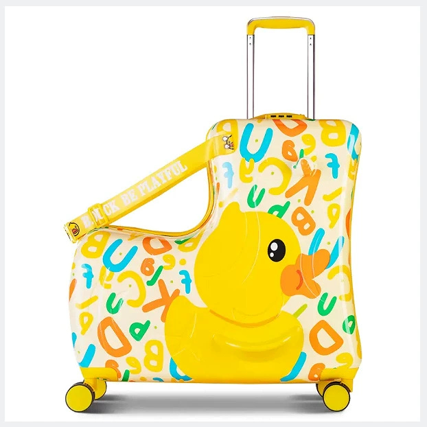 Kids Ride-On Luggage B.Duck Little Yellow Duck 20 24 Inch Suitcase