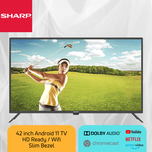 SHARP TV Android 42" Inch Full HD Android TV with Chromecast and Dolby Audio Shopee Singapore