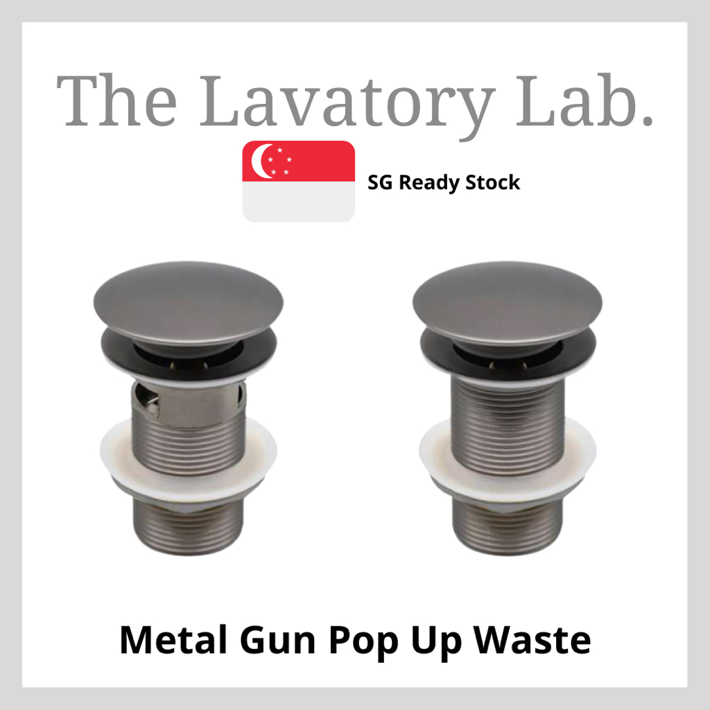 [SG Ready Stock] Quality Metal Gun Pop Up Waste (With Overflow/No ...