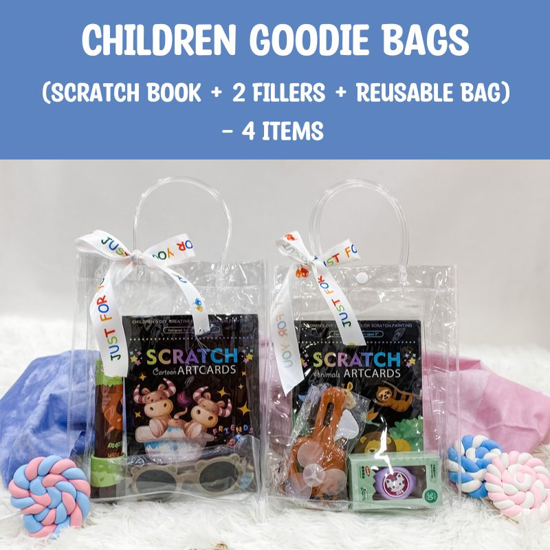 Prepacked Children Goodie Bags For PreSchool Birthday Party Celebration, Kids Party Favors