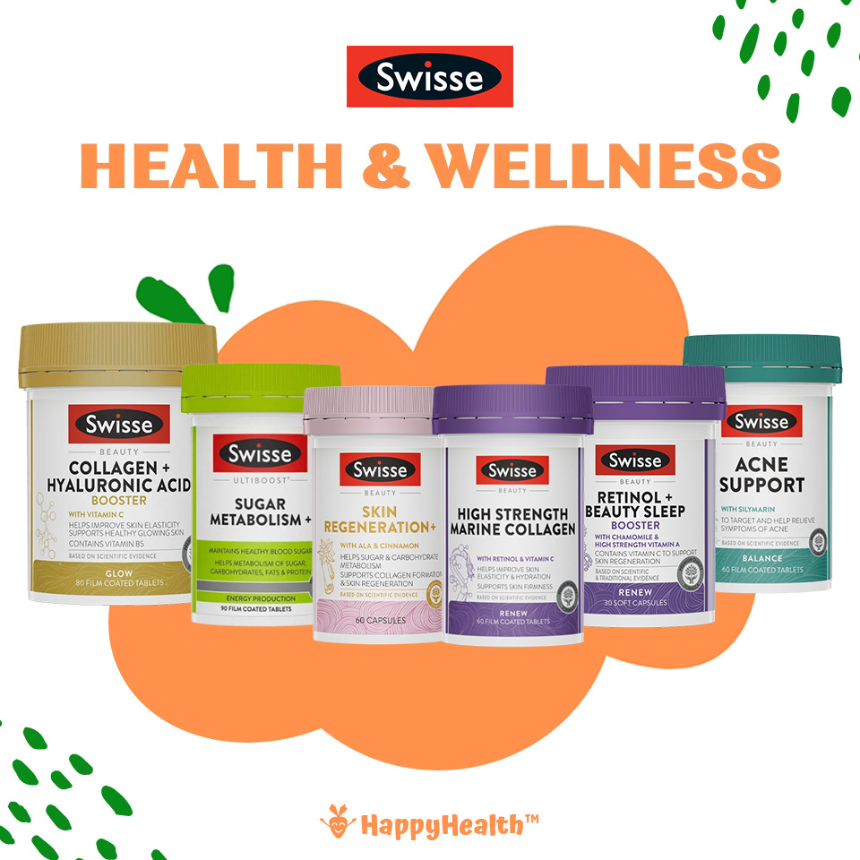 [Authorised Store] - Swisse Skin Regeneration Collagen Formation | Acne Support | Marine Collagen | Beauty [HappyHealth]