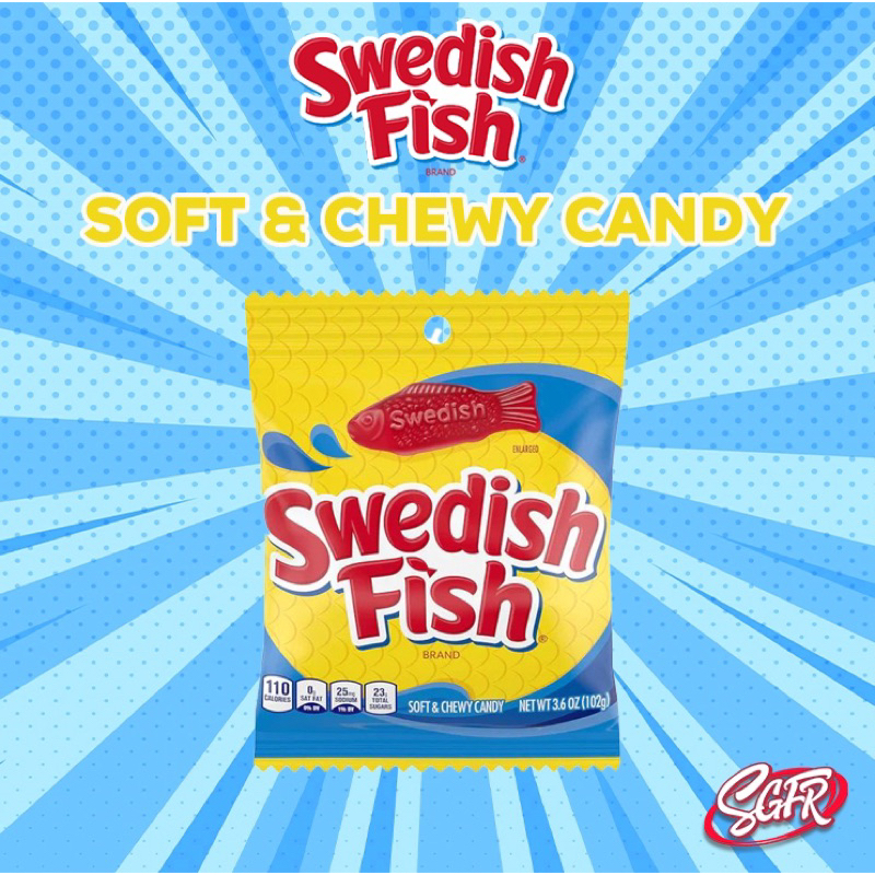 Swedish Fish Candy 🇺🇸 Vegan Friendly Gelatin Free (102g) Shopee
