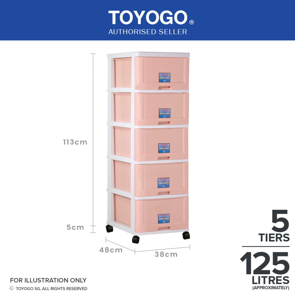 Toyogo 9035 9034 Plastic Storage / Drawer With Wheels