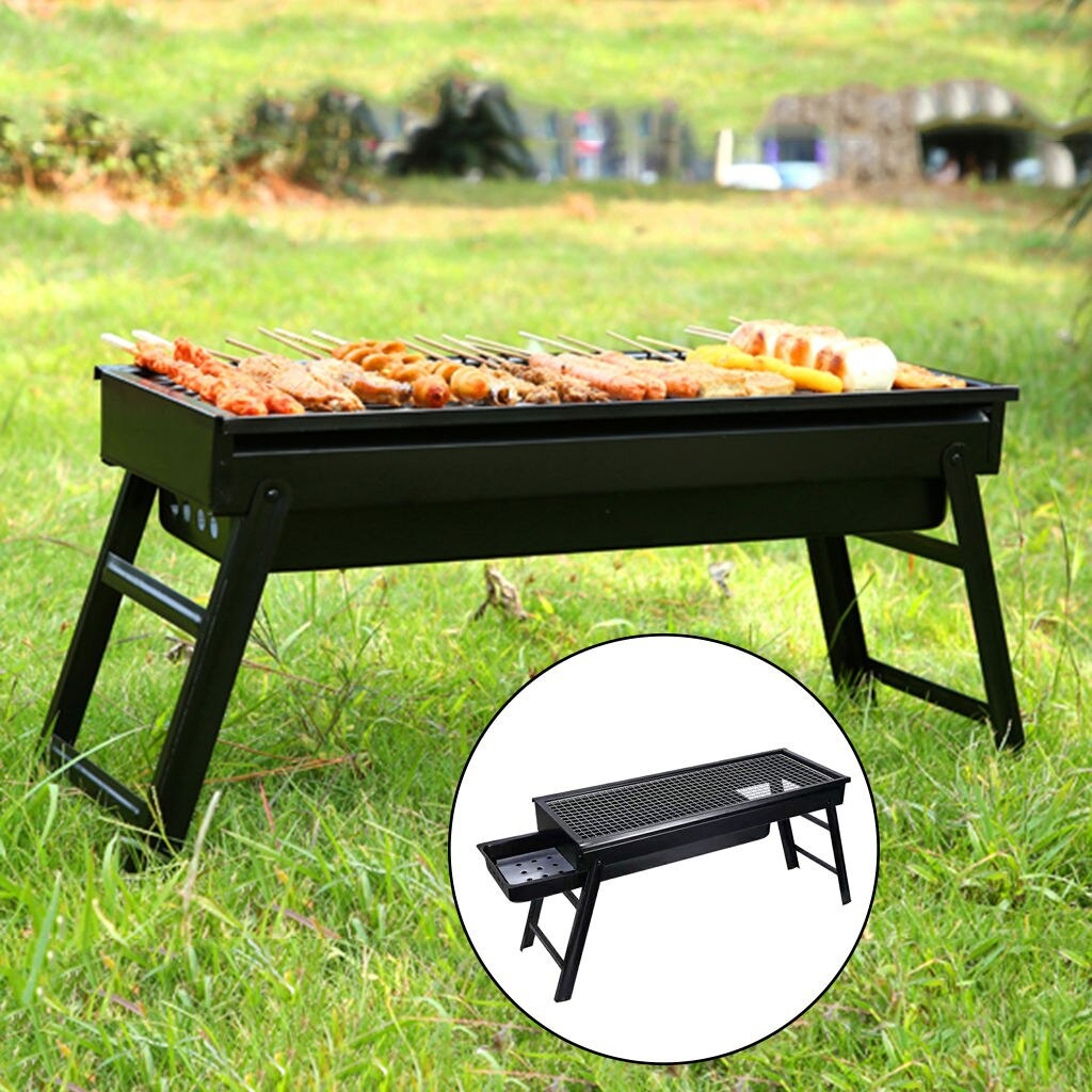 [SG] Big Portable Barbeque Grill Re-usable Foldable Bbq Grill | Shopee ...