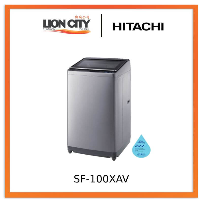 Hitachi SF100XAV 10kg Top Load with Glass Top Washing Machine Shopee Singapore