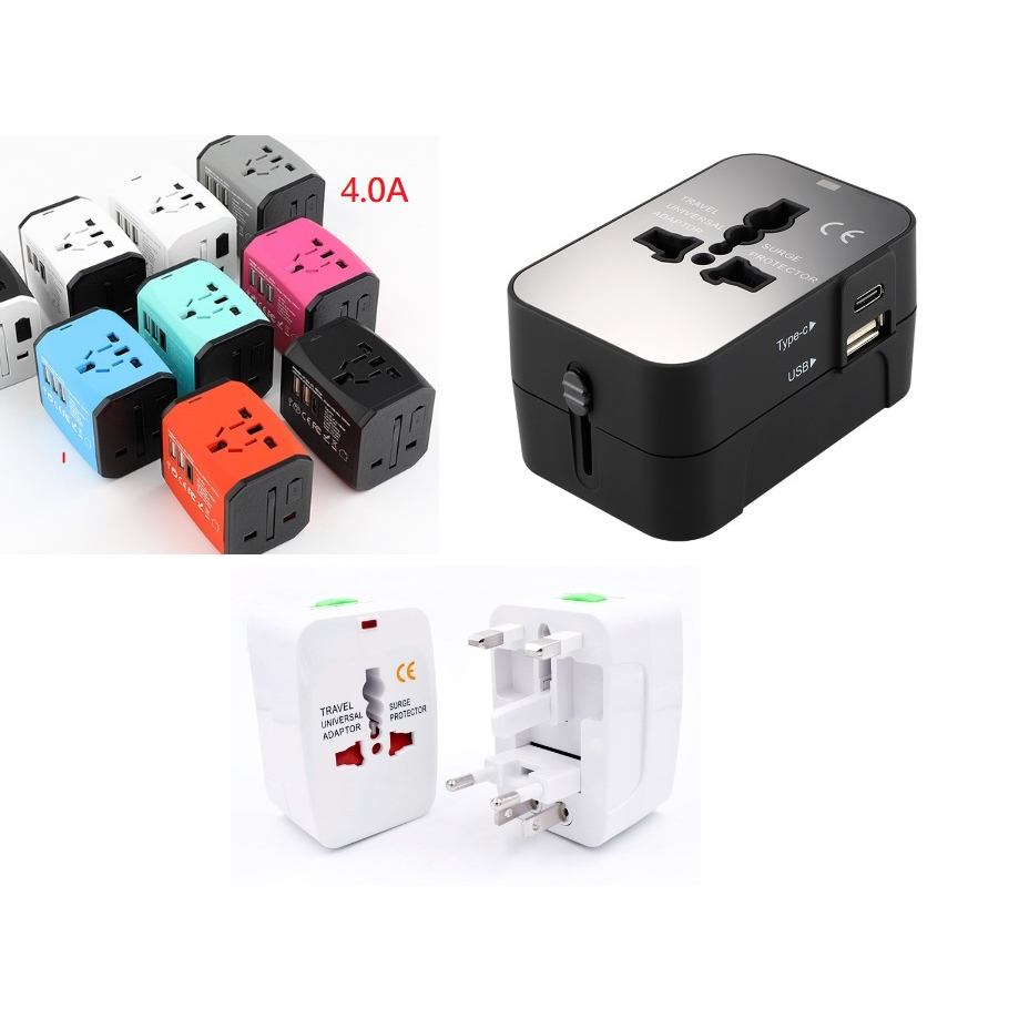 [SG Seller] Universal Compact Travel Adapter Wall Plug with USB ports ...