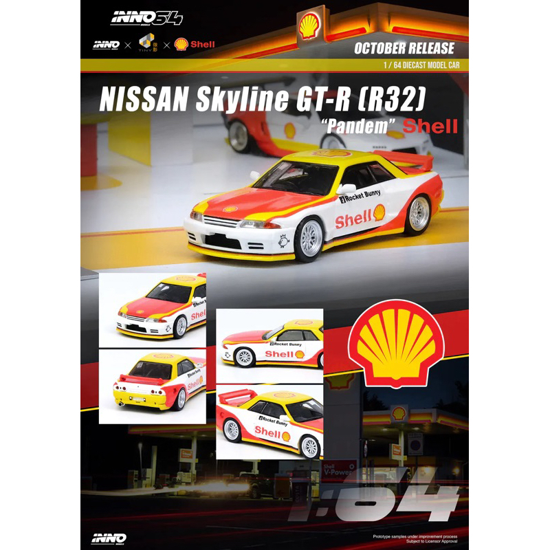 INNO64 Nissan Skyline GT-R (R32) Pandem Rocket Bunny Shell Livery IN64 ...