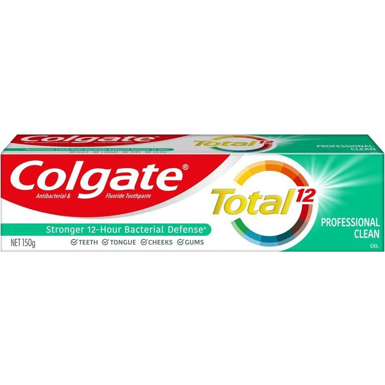 Colgate Total Toothpaste 12 hour Anti-Bacterial 150g 1 Pc Advanced ...