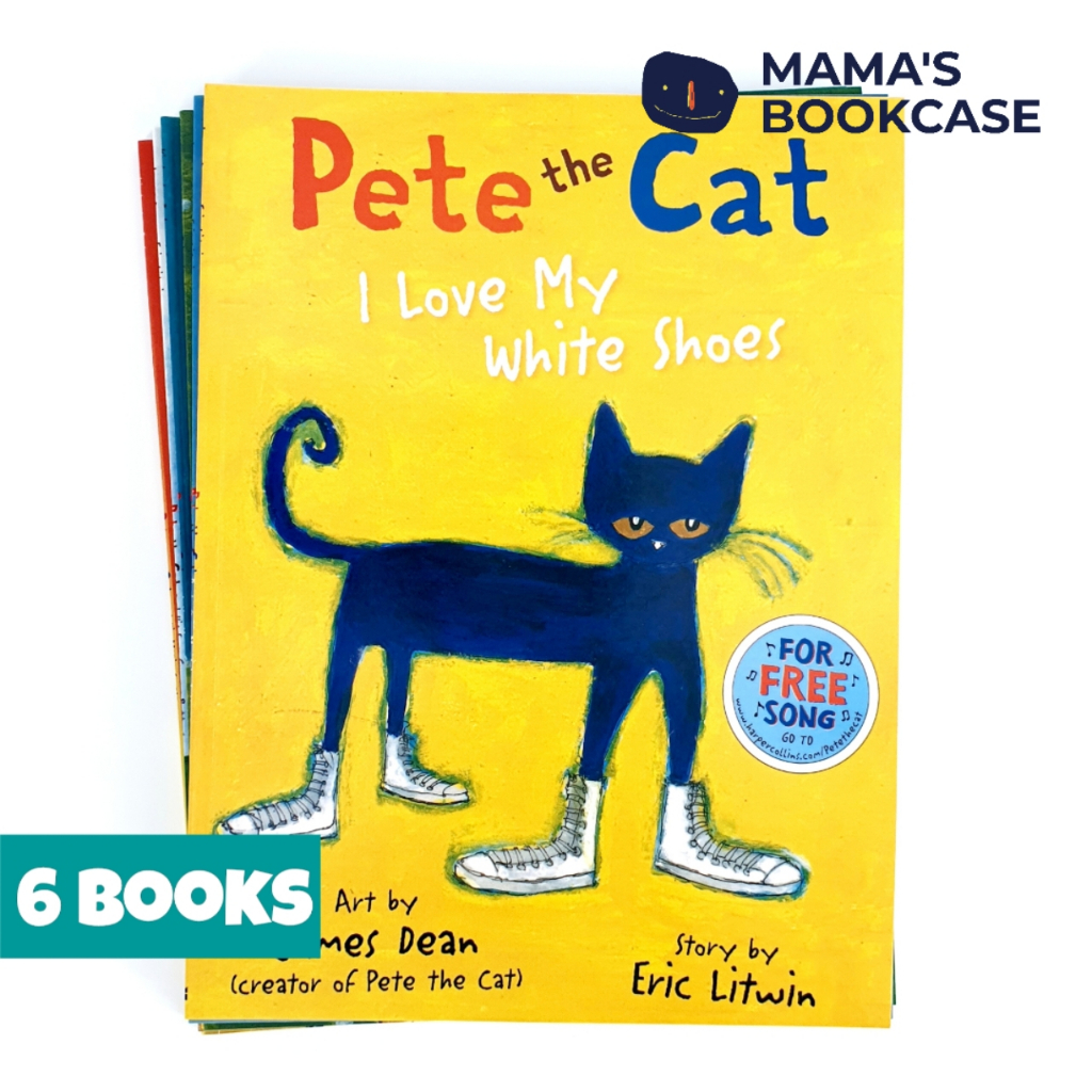 [SG Stock] 6bks Pete the Cat I Love My White Shoes Children Picture Book Series by Eric Litwin