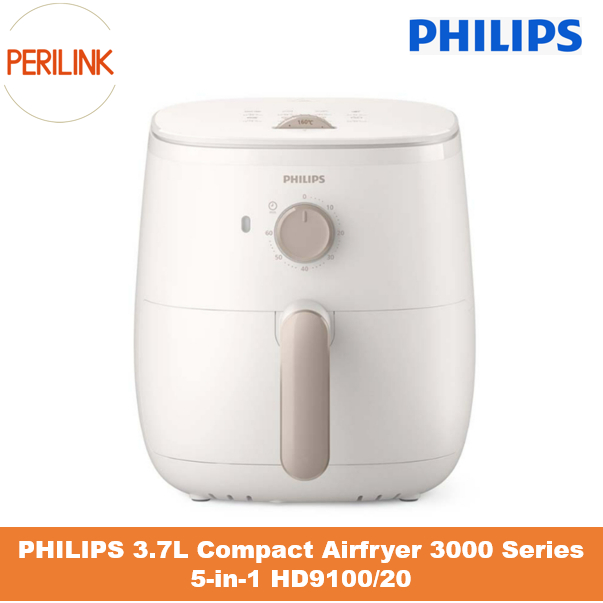 PHILIPS 3.7L Compact Airfryer 3000 Series 5in1 HD9100/20 Fry Roast