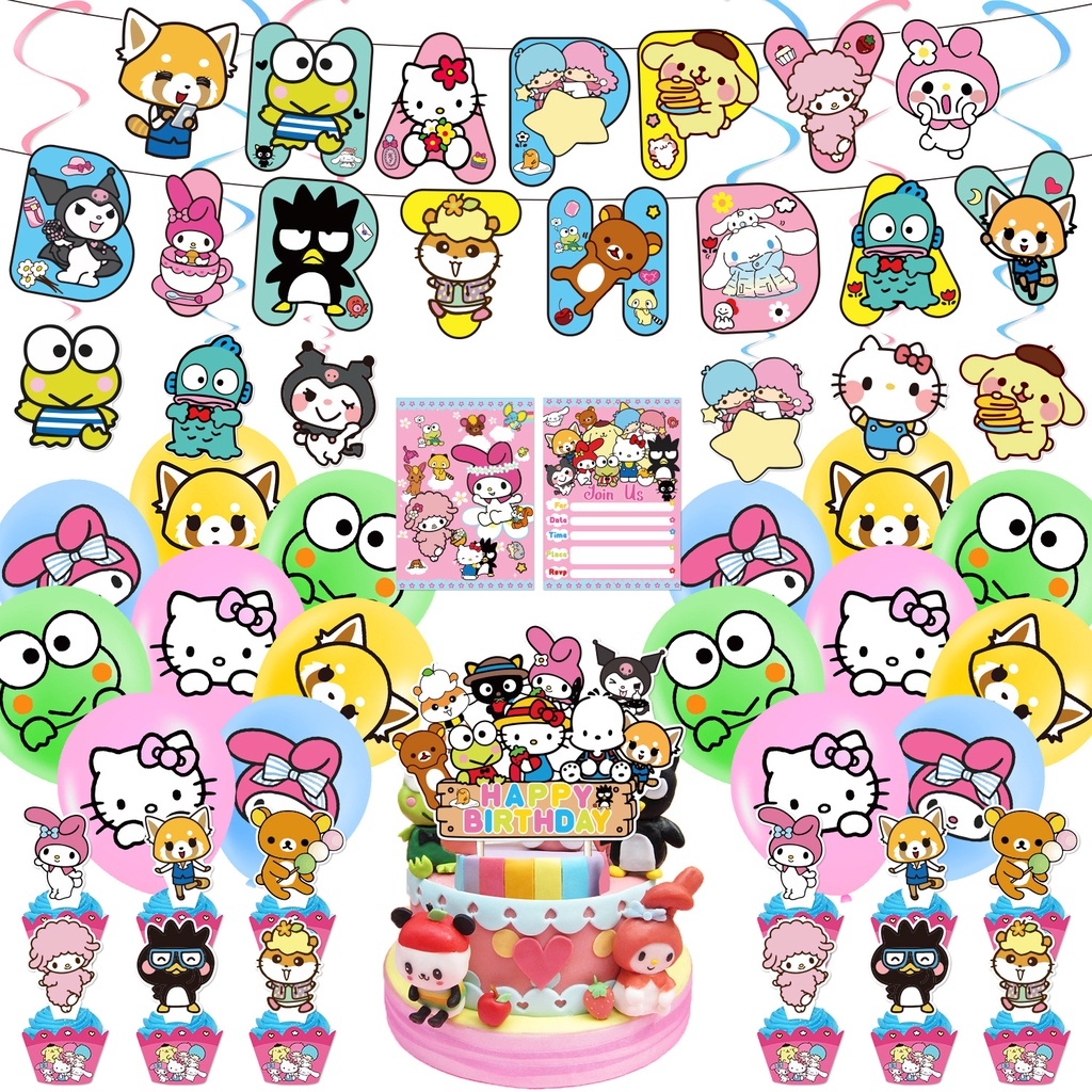 Sanrio Series BirthdayTheme (B): My Melody, Hello Kitty, Kuromi, Bad ...