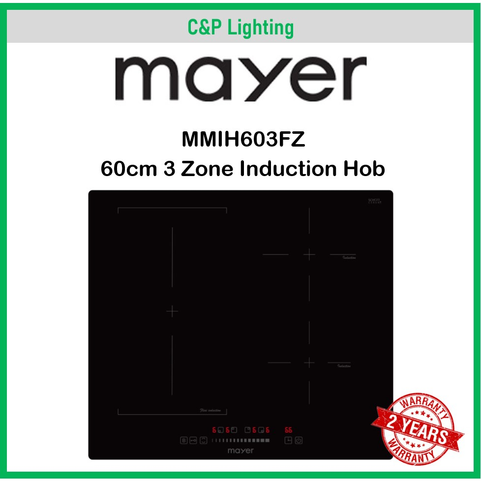 Mayer 60cm Flexi 3 Zone Induction Cooker Hob MMIH603FZ Shopee Singapore