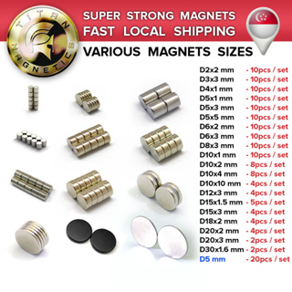 8x3mm Mini Rare Earth Magnet Tiny Strong Neodymium Disc Magnets for  Whiteboard, Fridge, Office, Hobbies, and Button Magnets