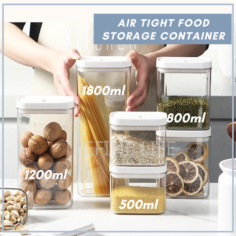 Airtight Food Storage Container – Clear, Stackable Pantry Box | Shopee ...