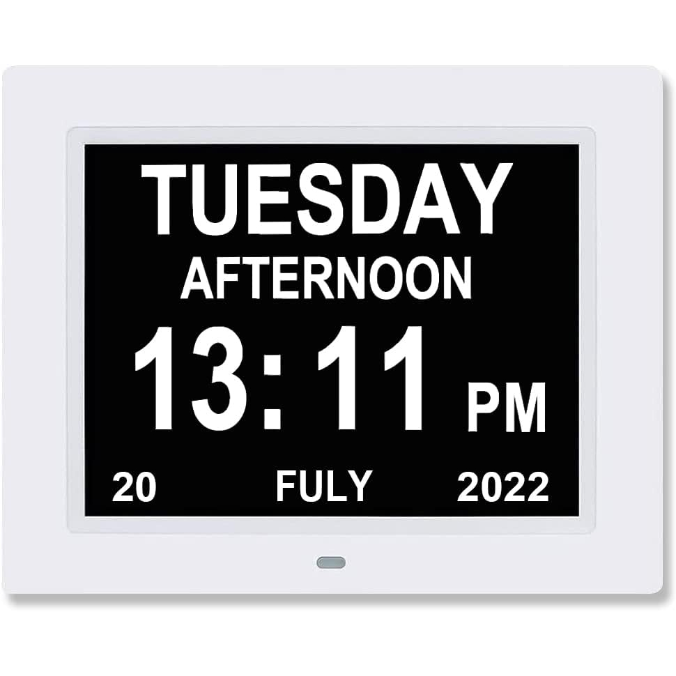 Levick 9 Inch Digital Day Calendar Clocks Clear Display Extra Large Day
