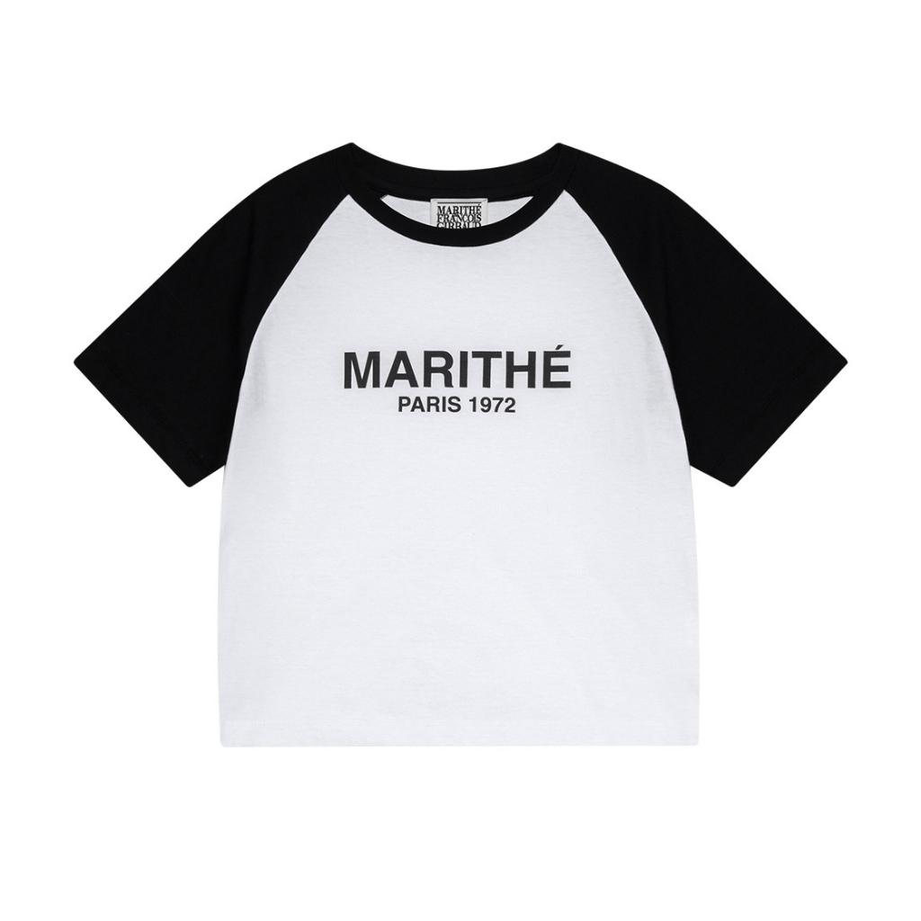 MARITHE FRANCOIS GIRBAUD Women's Raglan Regular Logo T Shirt