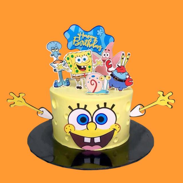 Halal-certified Spongebob Cake (ideal For Kids) 