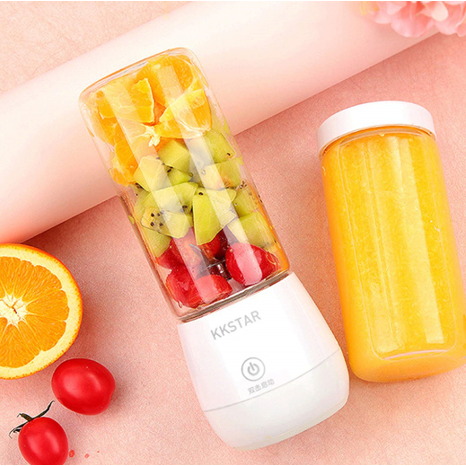 【SG 🇸🇬 Ready Stock】KKStar 450ML Portable Blender Multifunction Juicer 6 Blade Mini Juice Cup