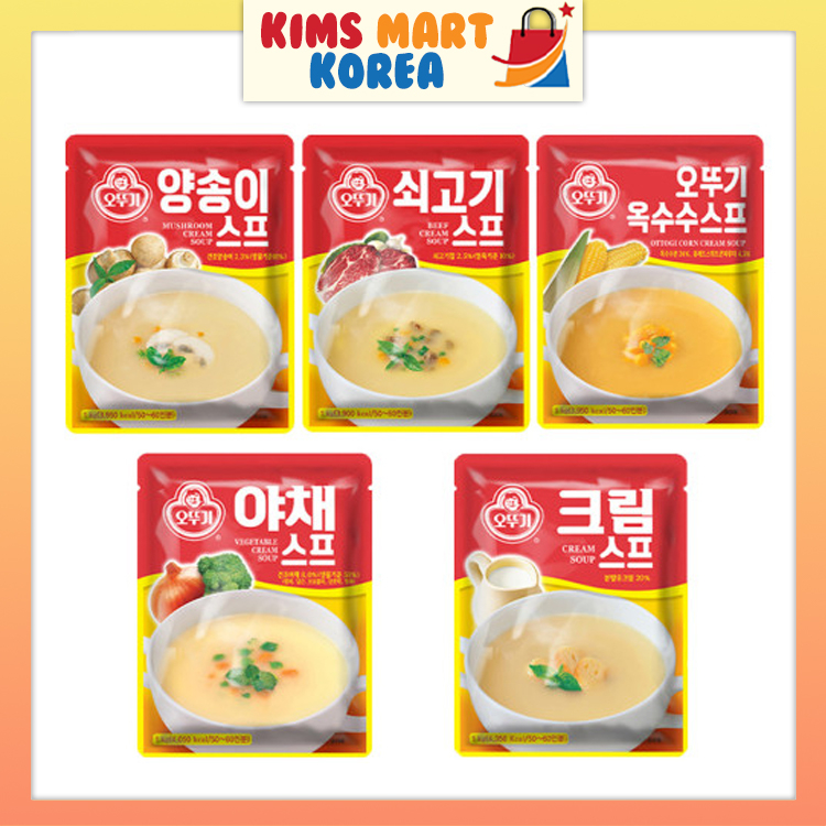 Ottogi Korean Cream Soup Powder Original Cream, Beef, Mushroom ...