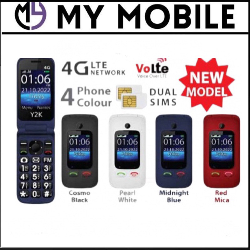 🔥Y2K 4G Flip/ Non Flip Senior Citizen Phone (Support All SIM）(1 Year ...