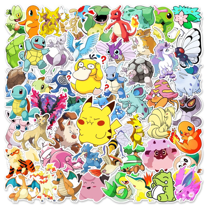 [SG READY STORE] S4 50PCS Pokémon Cartoon Stickers DIY Waterproof ...