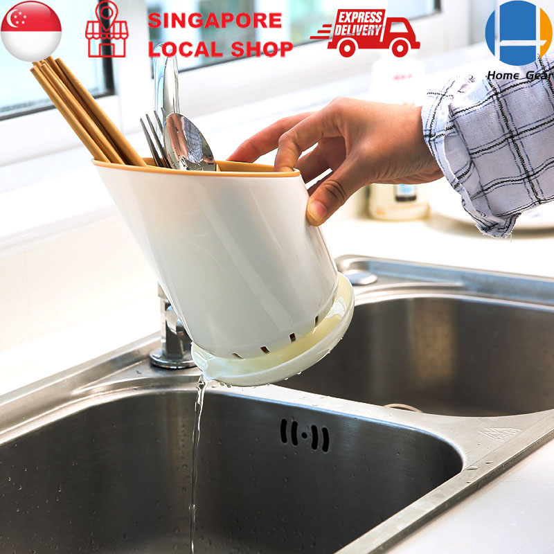 3 Layer Plastic Holder Drainer Rack Spoon Fork Shelf Organizer ...
