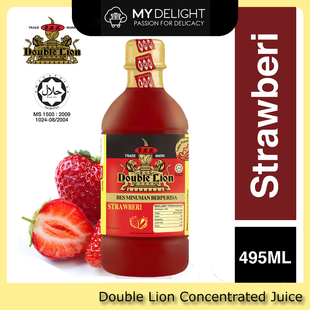 🔥SG READY STOCK🔥 495ml HALAL Double LION Cordial Concentrate Syrup Base ...