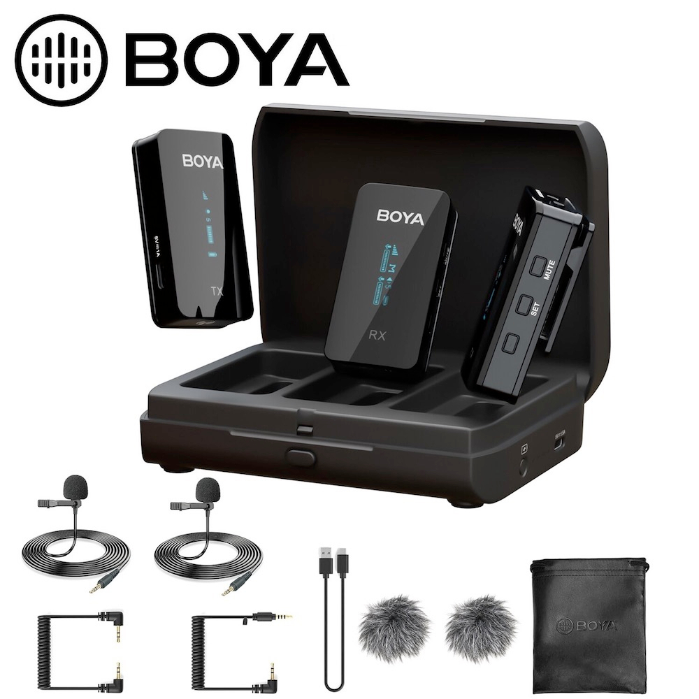 BOYA BY-XM6-K1 / K2 Wireless Lavalier Microphone Audio Video Recording ...