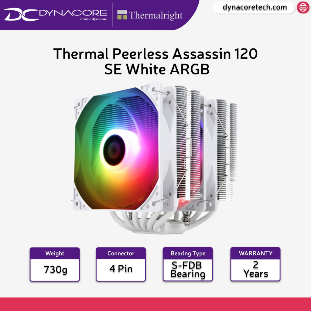 DYNACORE Thermal Peerless Assassin 120 SE White ARGB Dual Towers