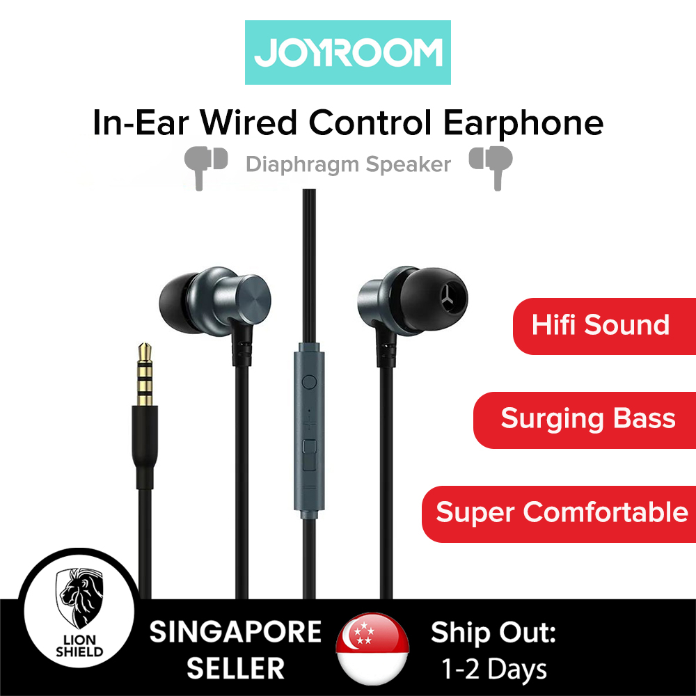 (SG) JOYROOM 3.5mm Audio Jack InEar Earphone/Earpiece with Builtin