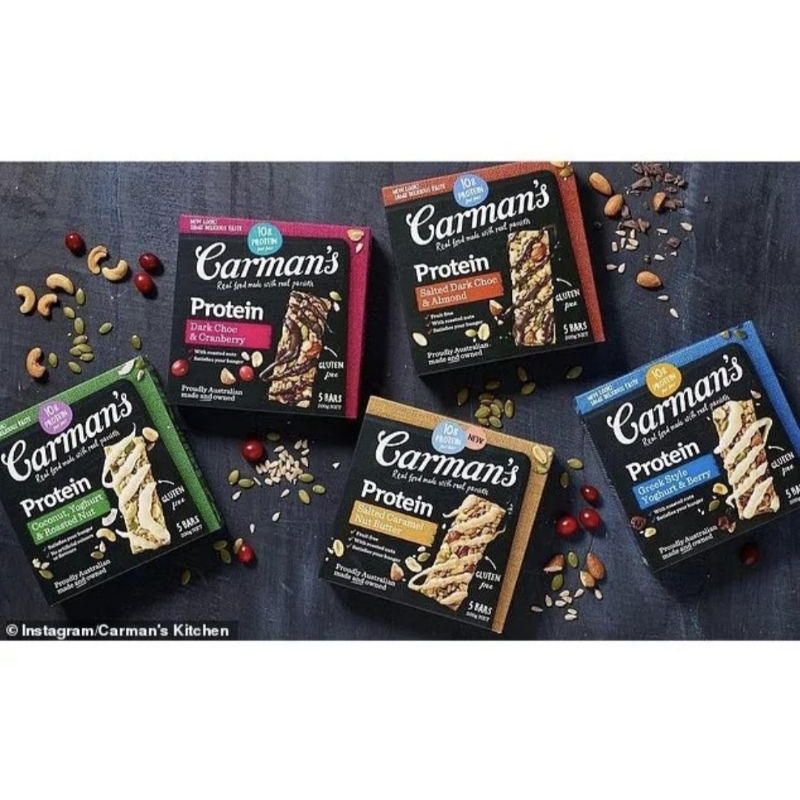 Carman's energy bar granola protein bar oat bar healthy breakfast bar chocolate oats honey