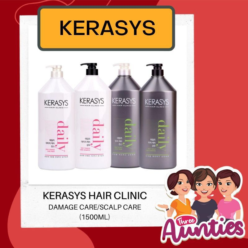 Kerasys Daily Damage / Scalp Care Shampoo / Conditioner Rinse, 1500ml