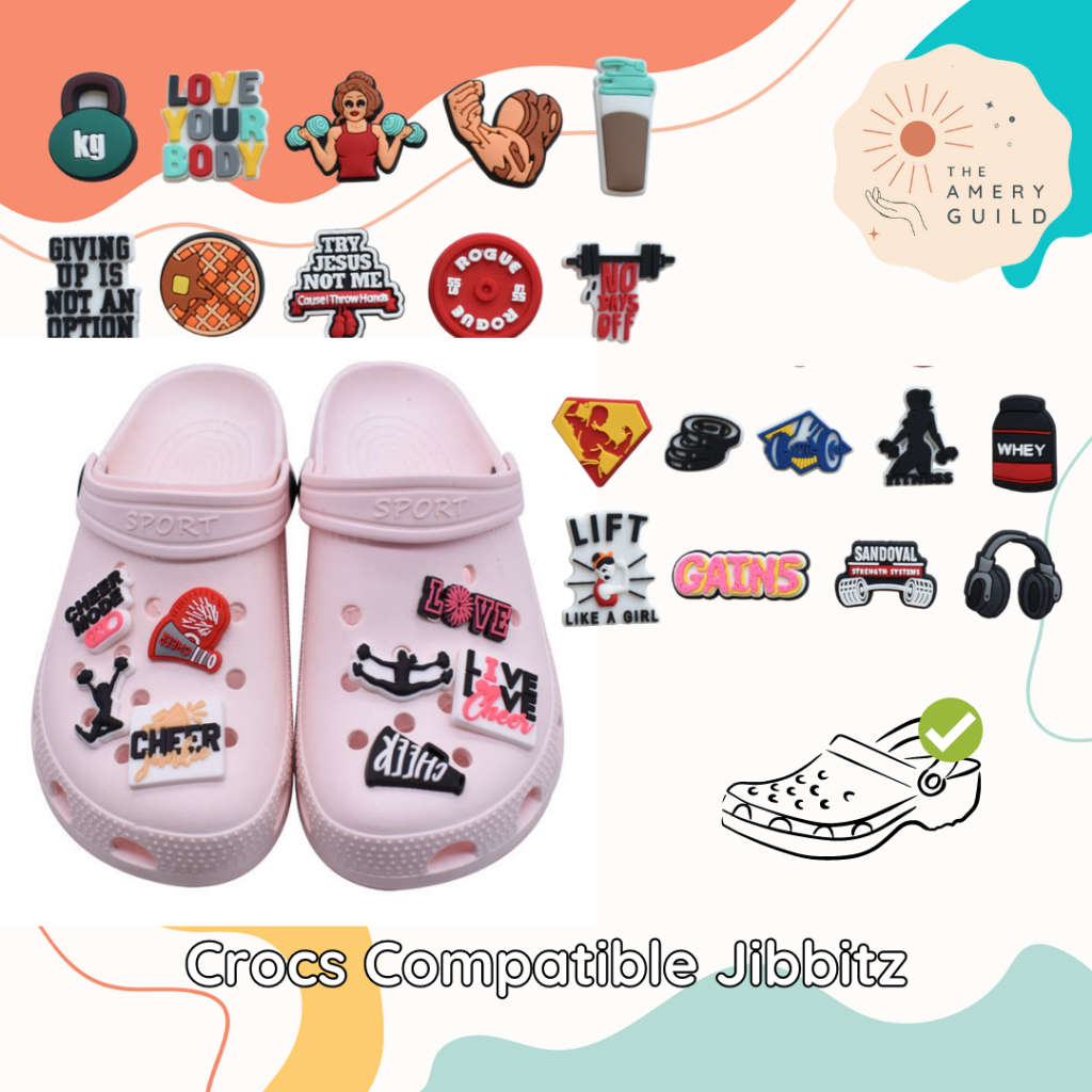 [🇸🇬 LOCAL SELLER] Crocs Compatible Jibbitz Charms Muscle Cheerleading