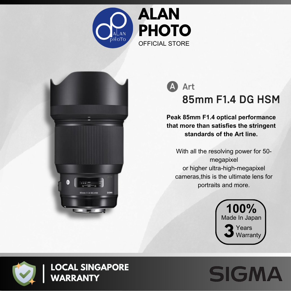 Clearance Sales] Sigma 85mm F1.4 DG HSM Art Lens Canon EF/Nikon F