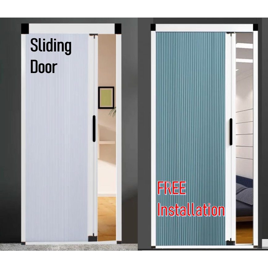 Folding Sliding Invisible Door Simple Folding Door Window Screen